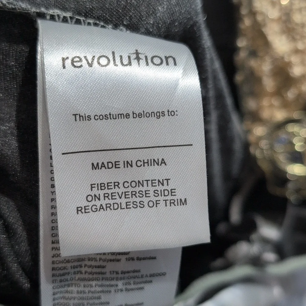 Revolution Velvet Silver and Gold Dance Costume Tutu Size Women's M - Picture 11 of 12